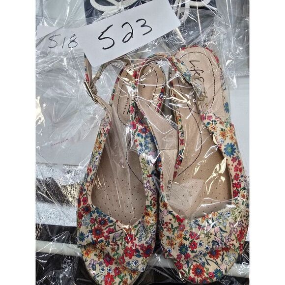 LifeStride Womens Floral Print Wedge Espadrille Sandals With Adjustable Straps & - Picture 8 of 8